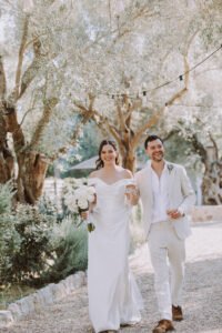 Your Lefkada Wedding couple entrance in Eleonas