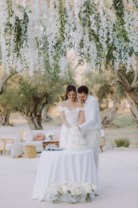 Your Lefkada Wedding in Eleonas cake cutting