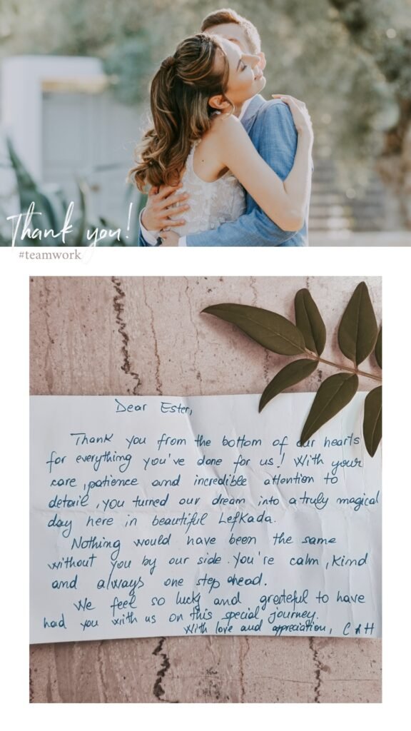 Your Lefkada Wedding testimonial, wedding in Lefkas