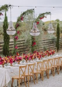 Table setup at a Lefkas Olive grove Wedding in Lefkada - Your Lefkada Wedding